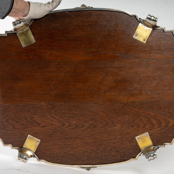 Orfèvre Tétard - Surtout de table ovale en argent massif XIXè