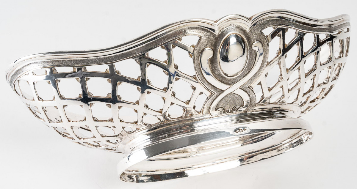 Silversmith SOUCHE LAPPARRA - Solid silver basket circa 20th century