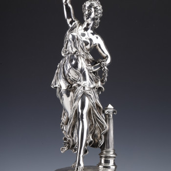 Jacques Léonard MAILLET - Allegorical statue in solid silver - 19th century