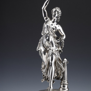 Jacques Léonard MAILLET - Allegorical statue in solid silver - 19th century