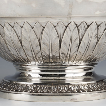 BOIN TABURET - Pair of solid silver wine coolers Louis XVI - 19th century