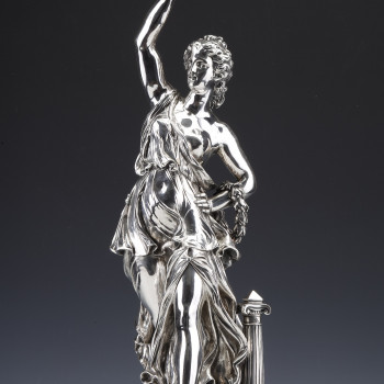 Jacques Léonard MAILLET - Allegorical statue in solid silver - 19th century