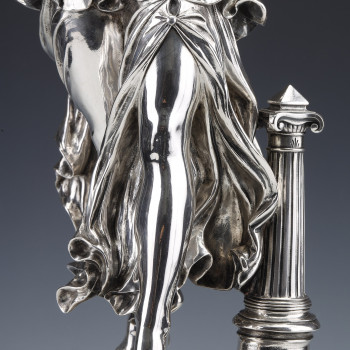 Jacques Léonard MAILLET - Allegorical statue in solid silver - 19th century