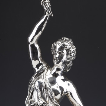 Jacques Léonard MAILLET - Allegorical statue in solid silver - 19th century