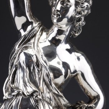 Jacques Léonard MAILLET - Allegorical statue in solid silver - 19th century