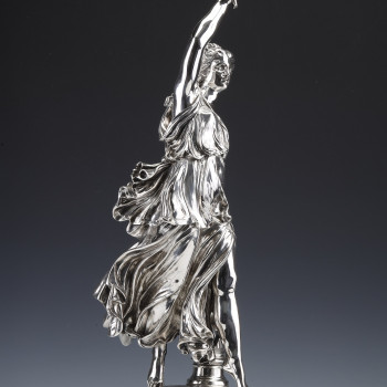 Jacques Léonard MAILLET - Allegorical statue in solid silver - 19th century