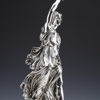 Jacques Léonard MAILLET - Allegorical statue in solid silver - 19th century