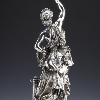 Jacques Léonard MAILLET - Allegorical statue in solid silver - 19th century