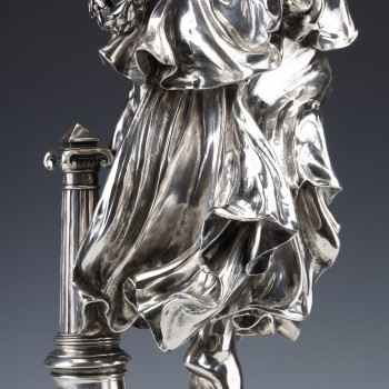 Jacques Léonard MAILLET - Allegorical statue in solid silver - 19th century