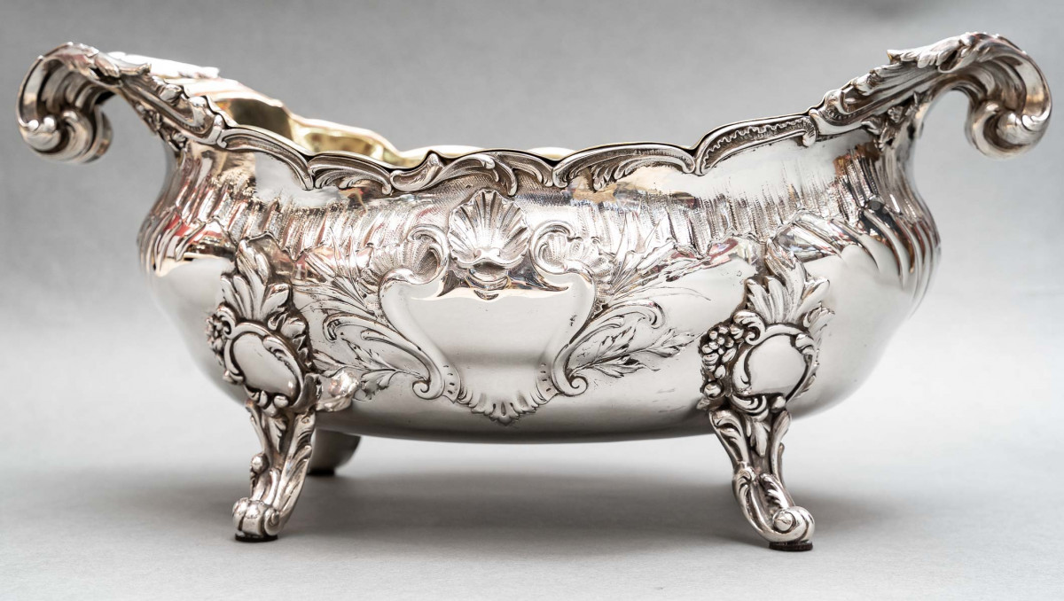 Goldsmith: J.B. FRANCOIS - Important 19th century solid silver planter