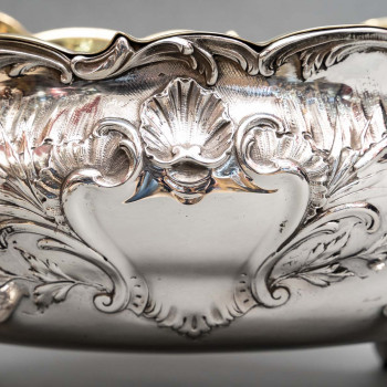 Goldsmith: J.B. FRANCOIS - Important 19th century solid silver planter