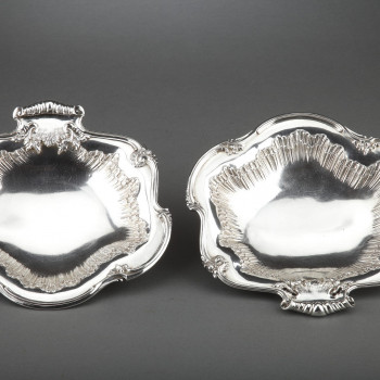 Silversmith Bointaburet - Pair of solid silver displays from the late 19th