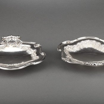 Silversmith Bointaburet - Pair of solid silver displays from the late 19th