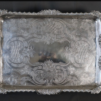 Charles Nicolas ODIOT - Important solid silver tray circa 1840/1860