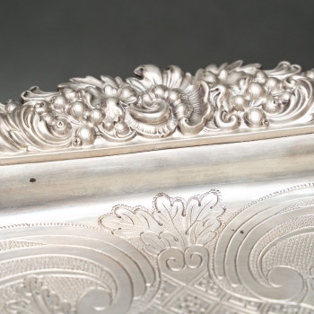 Charles Nicolas ODIOT - Important solid silver tray circa 1840/1860