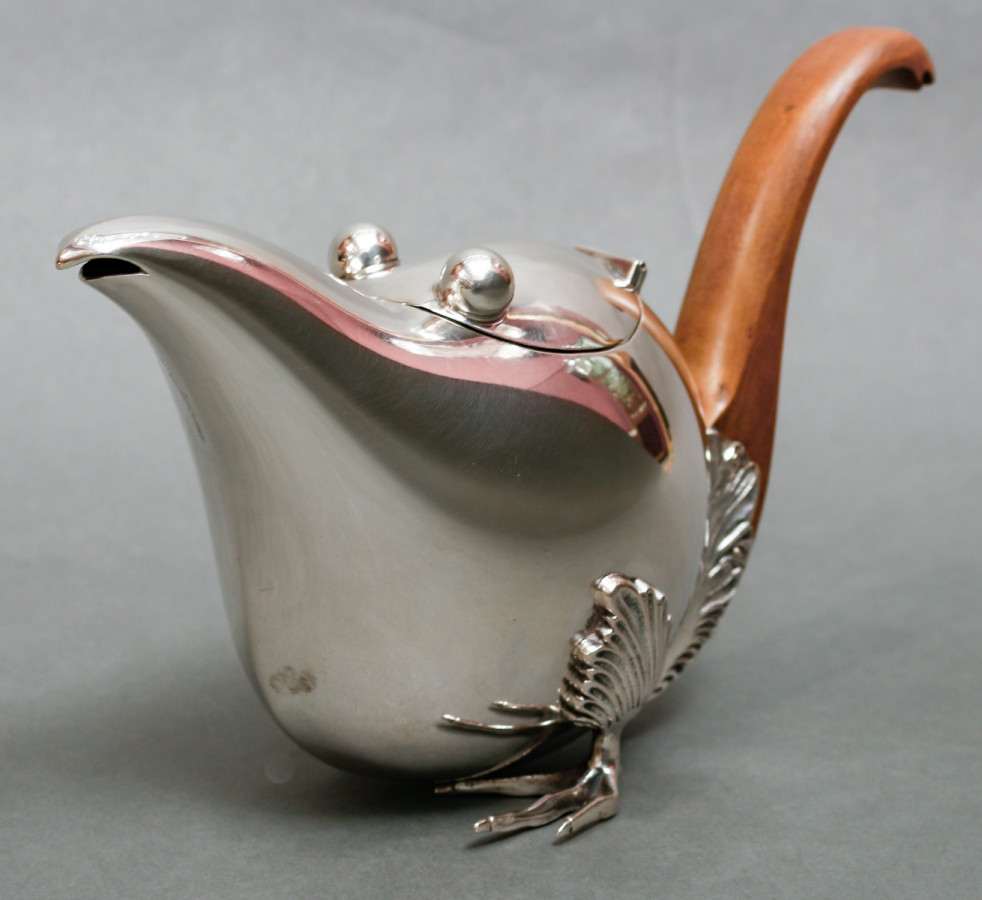 DE VECCHI - Zoomorphic jug in sterling silver ART DECO period