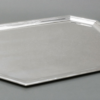 Goldsmith TETARD - ART DECO solid silver tray circa 1930