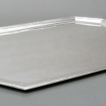 Goldsmith TETARD - ART DECO solid silver tray circa 1930