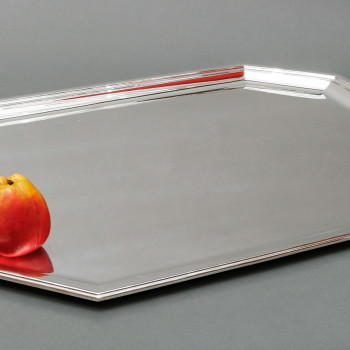 Goldsmith TETARD - ART DECO solid silver tray circa 1930