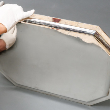 Goldsmith TETARD - ART DECO solid silver tray circa 1930