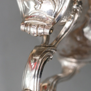 Boin Taburet – Ewer in engraved crystal and solid silver 19th century