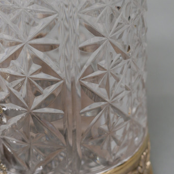 Orfèvre ODIOT- Pichet en cristal taillé monture en vermeil XIXe