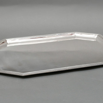 E. VABRE – ART DECO solid silver tray circa 1930