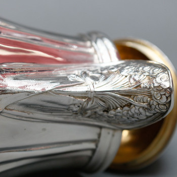 LELIÈVRE (Eugène-Alfred) – Verseuse en argent Massif TIFFANY circa 1880  ART NOUVEAU