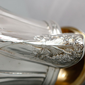 LELIÈVRE (Eugène-Alfred) – Verseuse en argent Massif TIFFANY circa 1880  ART NOUVEAU