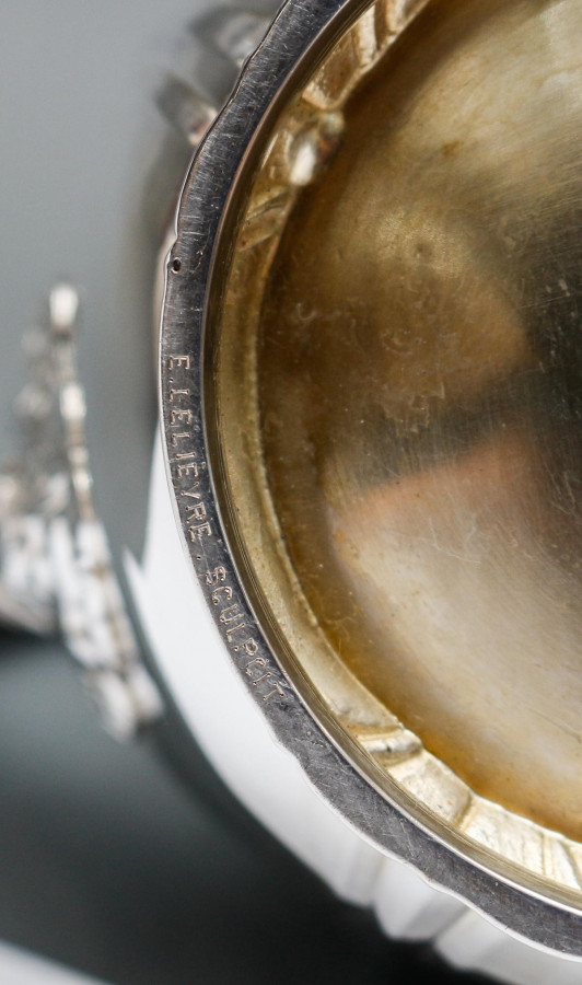 LELIÈVRE (Eugène-Alfred) – Verseuse en argent Massif TIFFANY circa 1880  ART NOUVEAU