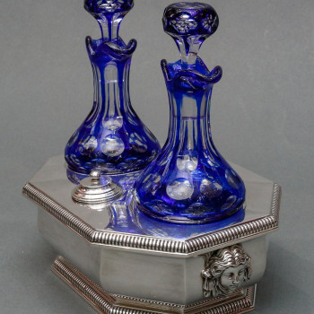 LEROY Auguste et Cie (1912/1935) -Cruet Vinegar Cruet in Solid Silver Regency 19th Century