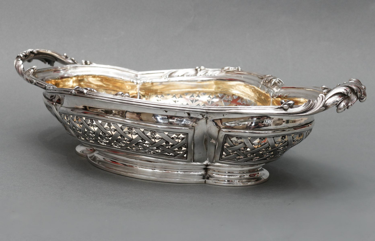 CARDEILHAC - 19th century solid silver fruit basket