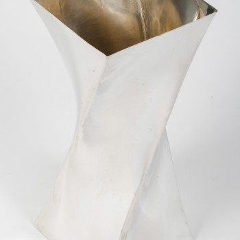 B. ZANOVELLO – – Solid silver vase “Montecarlo” Italy 20th century