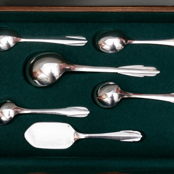 FJERDINGSTAD – Solid silver cutlery 78 ART DECO pieces