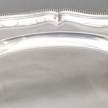 BOIN TABURET – Large solid silver dish – Early 20th century