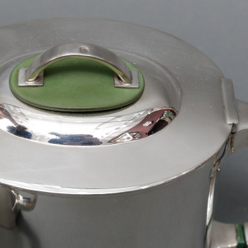 C. FJERDINGSTAD - Service the/café moderniste en argent massif Circa 1950