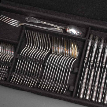 Silversmith HENIN - 120-piece solid silver cutlery set - Minerva