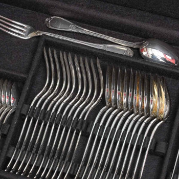 Silversmith HENIN - 120-piece solid silver cutlery set - Minerva
