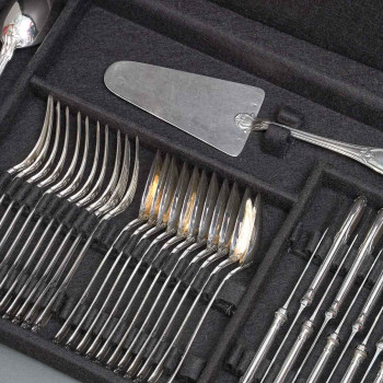 Silversmith HENIN - 120-piece solid silver cutlery set - Minerva