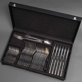 Silversmith HENIN - 120-piece solid silver cutlery set - Minerva