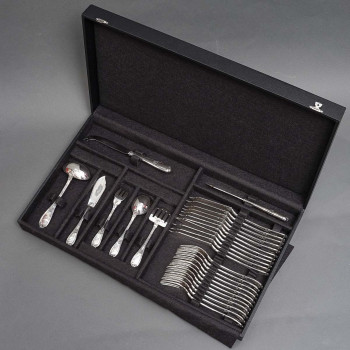 Silversmith HENIN - 120-piece solid silver cutlery set - Minerva