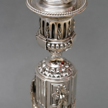 Goldsmith: Gaston SIGNARD - Pair of solid silver candelabra from the early 20th century