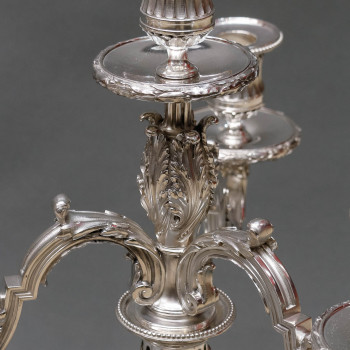 Goldsmith: Gaston SIGNARD - Pair of solid silver candelabra from the early 20th century