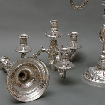 Goldsmith: Gaston SIGNARD - Pair of solid silver candelabra from the early 20th century