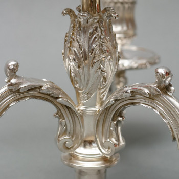 Goldsmith: Gaston SIGNARD - Pair of solid silver candelabra from the early 20th century