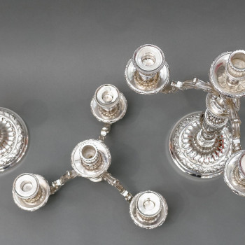 Goldsmith: Gaston SIGNARD - Pair of solid silver candelabra from the early 20th century