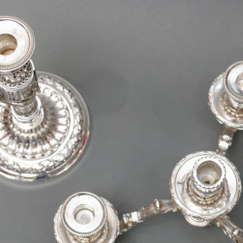 Goldsmith: Gaston SIGNARD - Pair of solid silver candelabra from the early 20th century