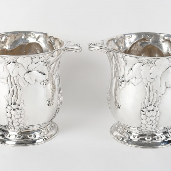 JEAN SERRIERE - Pair of Silver Coolers circa 1900