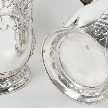 JEAN SERRIERE - Pair of Silver Coolers circa 1900