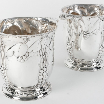 JEAN SERRIERE - Pair of Silver Coolers circa 1900